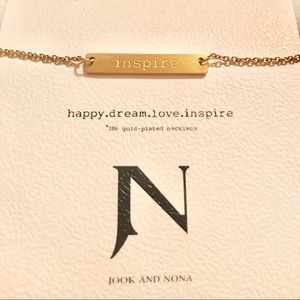 SOLD** Jook & Nona 18k Gold Inspire Tag Necklace